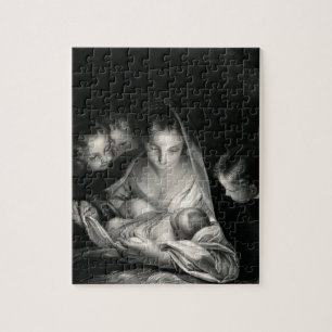 Geburts-Jesus Christus Jungfrau Maria Engel Schwar