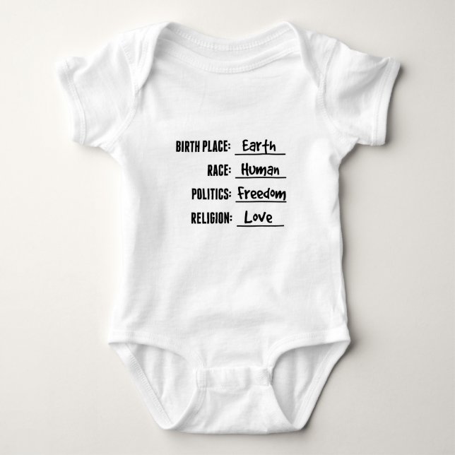 GEBURTS-PLATZ-ERDbaby-SHIRT Baby Strampler (Vorderseite)