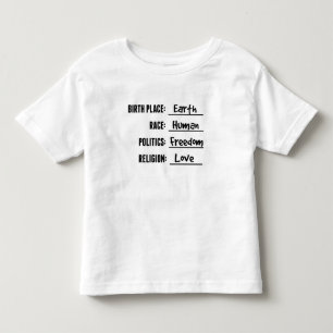 GEBURTS-PLATZ-ERDShirt FÜR KLEINKINDER Kleinkind T-shirt