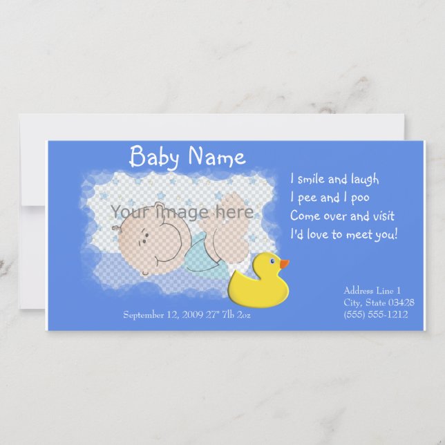 Geburtsankündigung Ankündigung (Vorderseite)