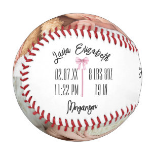 Geburtsankündigung Baby  Neugeborenen-Foto Baseball