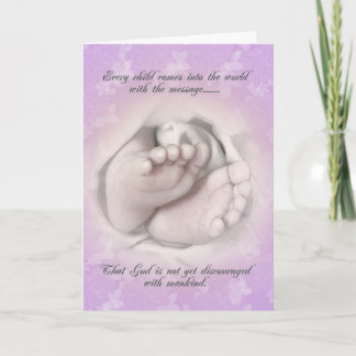 Geburtsankündigung Babyfußskizze Einladung