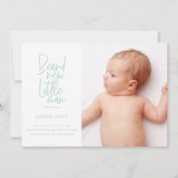 Geburtsankündigung eines handgezogenen Babys