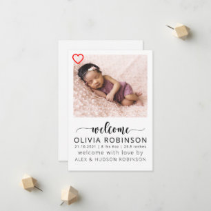 Geburtsankündigung Foto Baby Announcement Card Ankündigung
