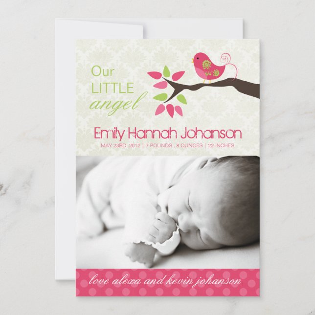 Geburtsankündigung Foto-Karte Ankündigung (Vorderseite)