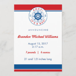 Geburtsankündigung, Junge Ankündigung