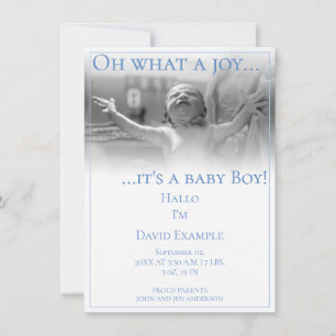 Geburtsankündigung mit Baby Dankeskarte