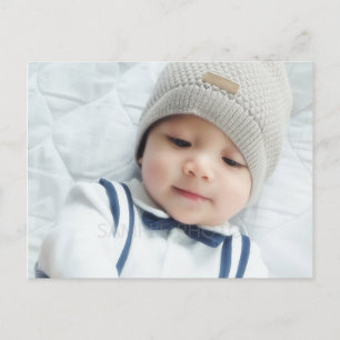 Geburtsankündigung mit dem Custom Newborn Baby Fot Ankündigungspostkarte
