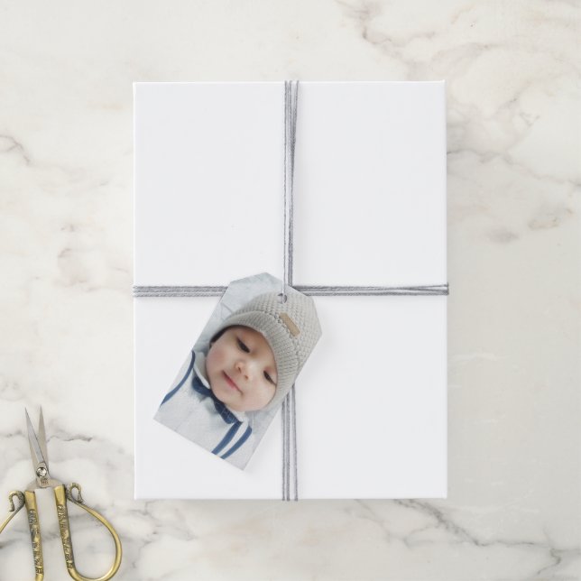 Geburtsankündigung mit dem Custom Newborn Baby Fot Geschenkanhänger (Mit Garn)