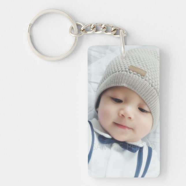 Geburtsankündigung mit dem Custom Newborn Baby Fot Schlüsselanhänger (Vorderseite)