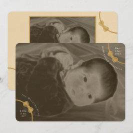 Geburtsankündigung mit relevanten Details Einladung