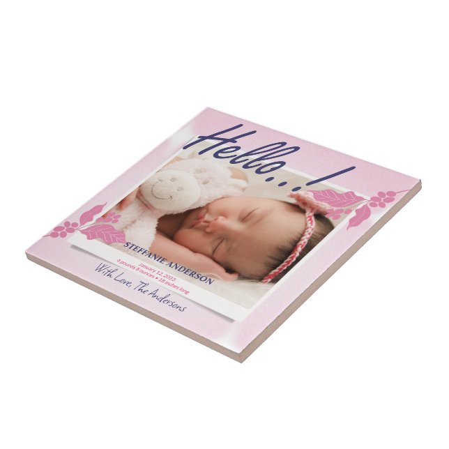 Geburtsankündigung personalisieren fliese (Seite)