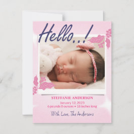 Geburtsankündigung Personalize-Karte