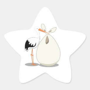 Geburtsankündigung Stern-Aufkleber