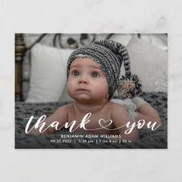 Geburtsankündigung & Vielen Dank Postcard Postkarte