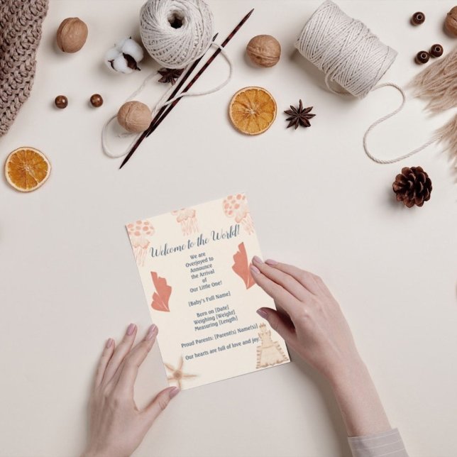 Geburtsankündigung von Baby an Bord Einladung (Von Creator hochgeladen)