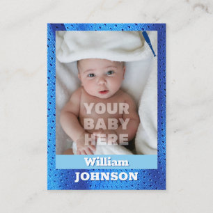 Geburtsankündigung von Baby's First Baseball Card  Telefonnummerkarte