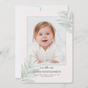 Geburtsankündigung von NatureLAX-Foto Ankündigung