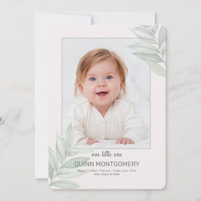 Geburtsankündigung von NatureLAX-Foto Ankündigung (Vorderseite)