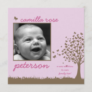 Geburtsankündigung von Schmetterling Ankündigung