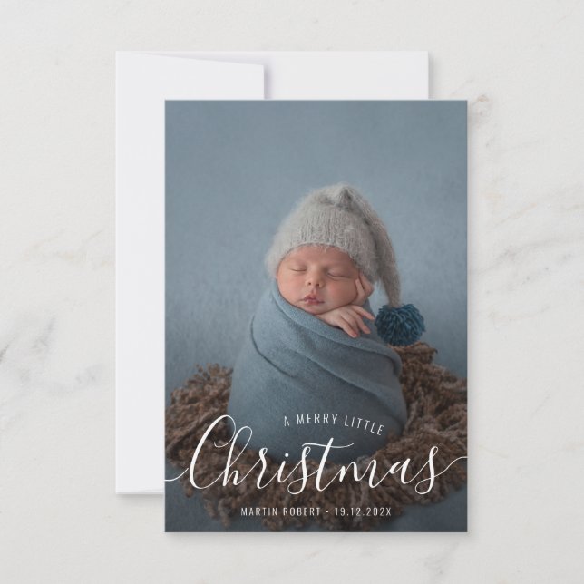 Geburtsankündigungskarte für Holiday typos Karte (Vorderseite)