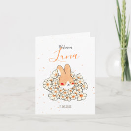Geburtsanzeige Kaninchen Foto Florals Ankündigung