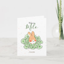 Geburtsanzeige Kaninchen Foto Florals