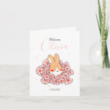 Geburtsanzeige Kaninchen Foto Florals