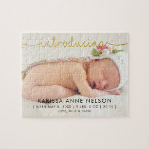 Geburtsanzeige Maßgeschneidertes Baby-Foto-Andenke
