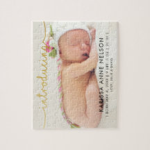 Geburtsanzeige Maßgeschneidertes Baby-Foto-Andenke