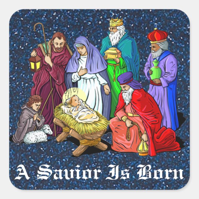 Geburtsaufkleber Quadratischer Aufkleber (Vorderseite)