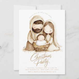Geburtsbaby Jesus Maria religiöses Weihnachten Einladung