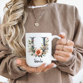 Geburtsblumen-Kaffeetasse, individuelle Blumeninit Kaffeetasse