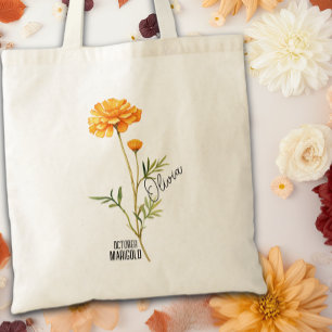 Geburtsblumen-Monat Oktober Ringelblume Name Trage Tragetasche