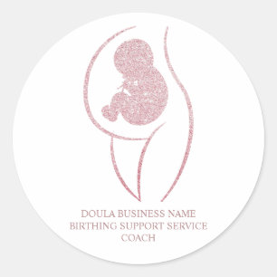 Geburtscoach-Doula und Schwangerschaftskrankenschw Runder Aufkleber
