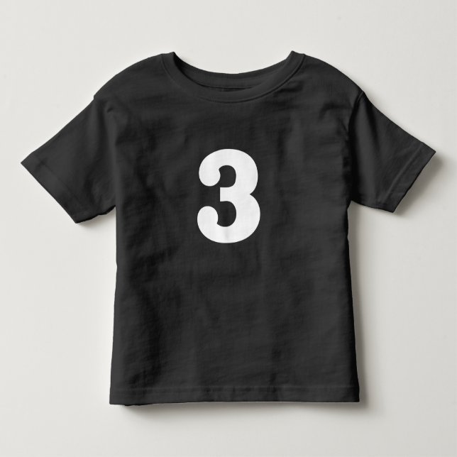 Geburtsdatum "3" kleinkind t-shirt (Vorderseite)