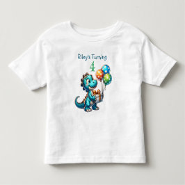 Geburtsdatum Boy Dinosaurier Name und Alter Kleinkind T-shirt