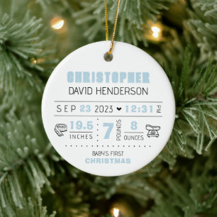 Geburtsdatum des ersten Weihnachtsjubiläums des Fo Keramik Ornament