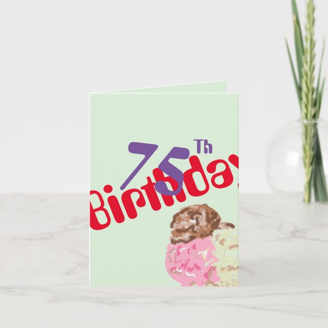 Geburtsdatum G-Karte: 75. Feiertagskarte (Vorderseite)