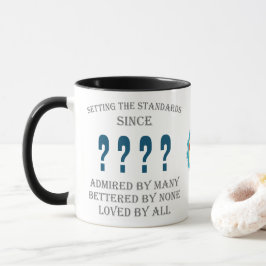 Geburtsdatum Jahresname Liebe Vater Blau Tasse