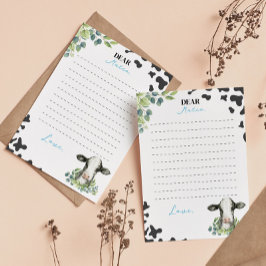 Geburtsdatum Kapsel-Merkkarte der Kuh Dankeskarte