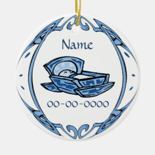 Geburtsdatum Ornament, Text hinzufügen Keramikornament