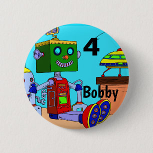Geburtsdatum Robot Button-Button Benutzerdefiniert Button