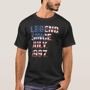 Geburtsdatum Seit Juli 1997 US-amerikanische Flagg T-Shirt