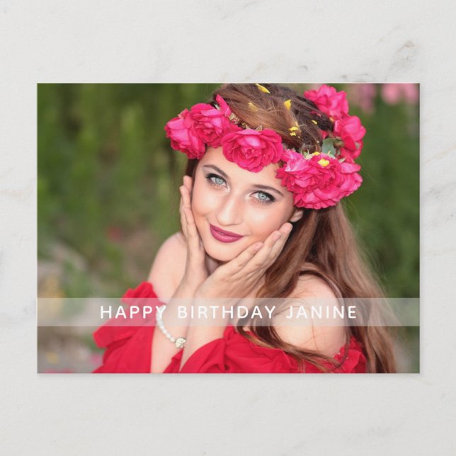 Geburtsday Foto Custom Postcard Postkarte (Vorderseite)