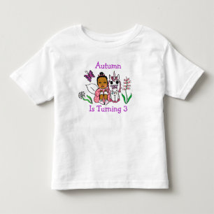 Geburtsfee und Schmetterlinge Alter und Name Kleinkind T-shirt