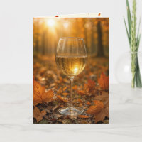 Geburtsglas im Herbst mit Ahornblättern