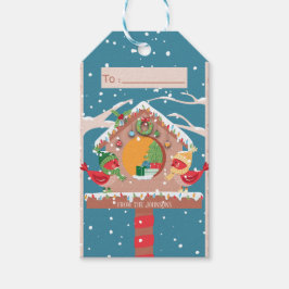 Geburtshaus mit Weihnachtsbeleuchtung Weihnachtsfe Geschenkanhänger