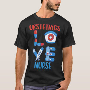 Geburtshelfer Krankenschwester Liebt Pflege Design T-Shirt
