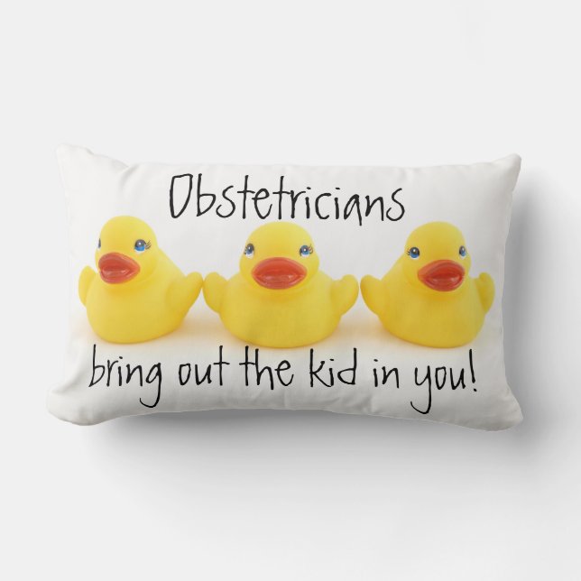 Geburtshelfer und Enten Lendenkissen (Vorderseite)